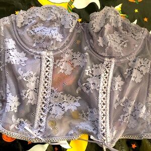 34B VICTORIA SECRET CORSET LILAC BRA pink label shown during live sale